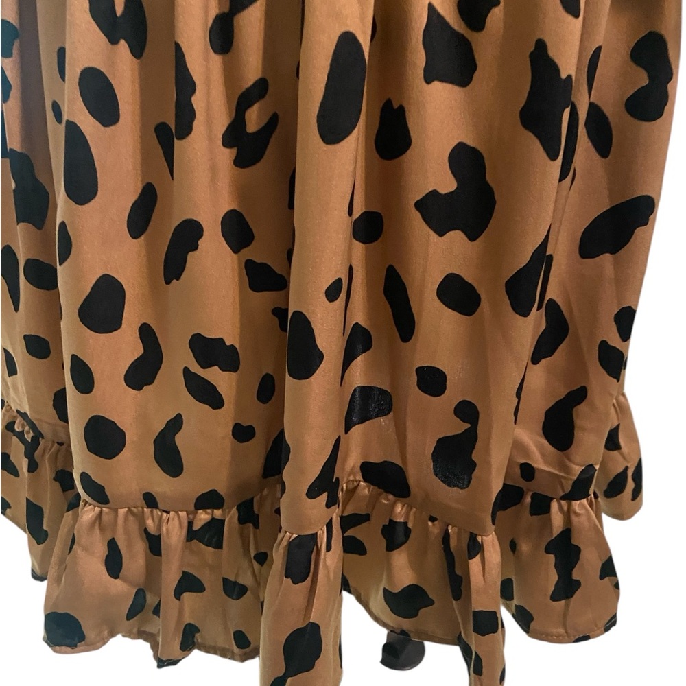Brown Ruffled High-Low Sundress - Picture 7 of 11